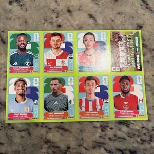 2026 Panini FIFA World Cup 8 Sticker Quadrotta Sheet Lime Green Parallel FRA 15